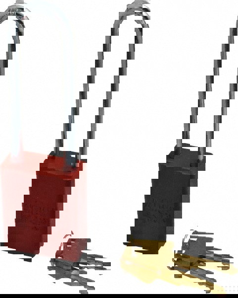 Lockout Padlock: Keyed Alike, Aluminum,